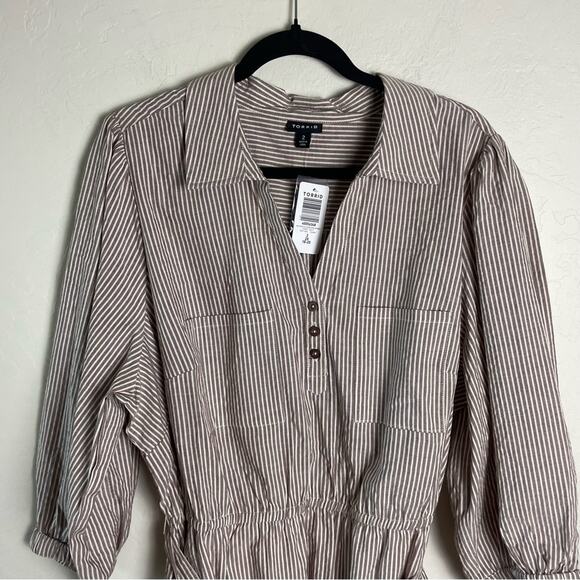 Torrid Striped Mini Cotton Poly Blouson Sleeve Shirt Dress 2X NWT 40056348 - Picture 4 of 16